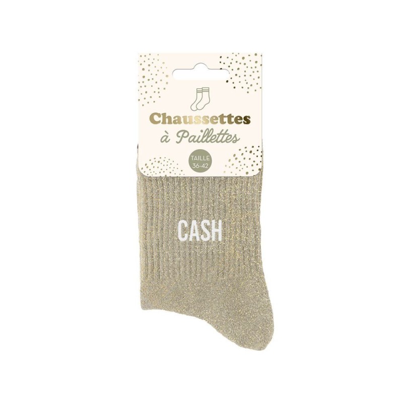 chaussettes paillettes cash