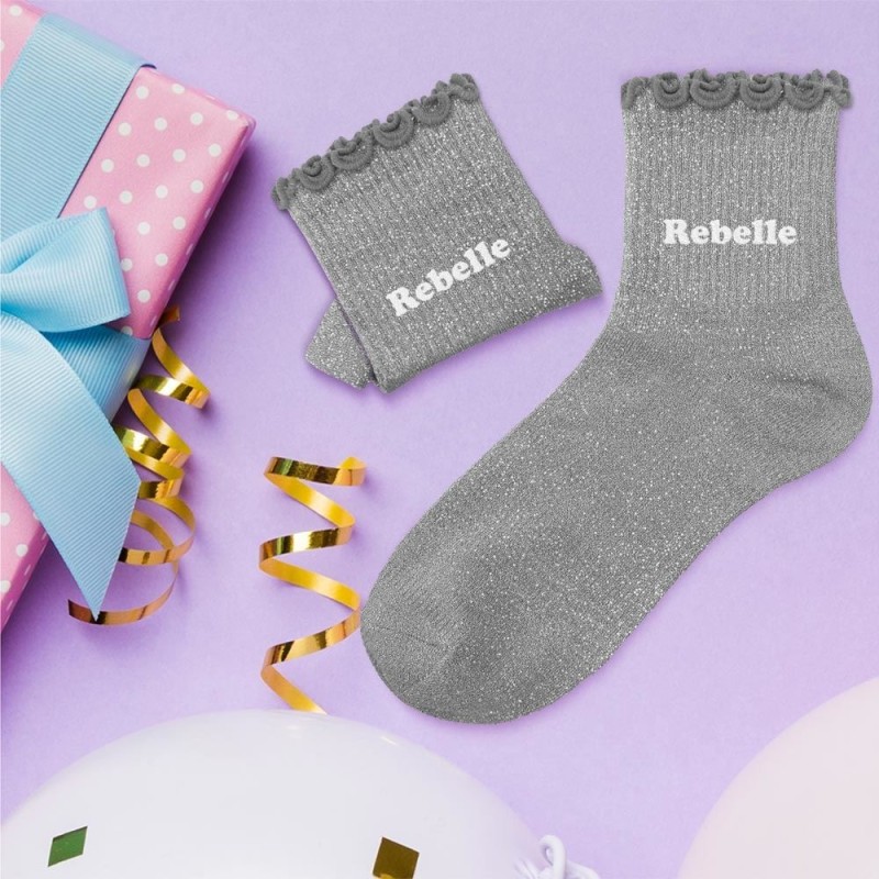 STC Chaussettes Paillettes Mini Rebelle 3-6 Ans Fille - Lot Coloré Et Étincelant