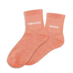 Chaussettes à paillettes duo Fabuleuse et Maman