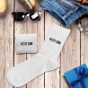 Chaussettes blanches pour homme "Petit Con"