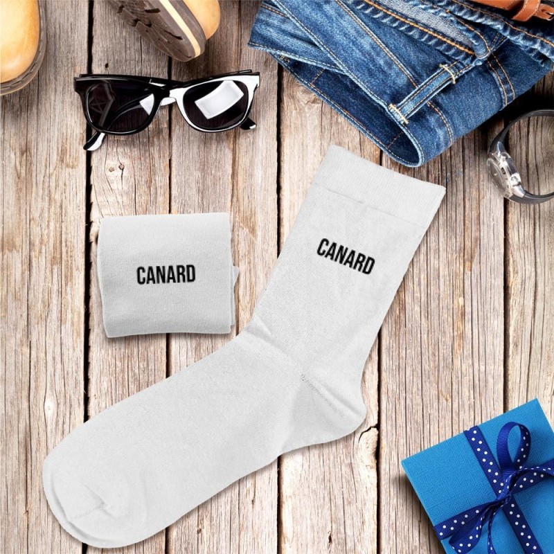 Paire De Chaussettes Blanches Brodées Apéro - Taille EU 36-42 Unisexe - 80% Coton, 5% élasthanne - Cadeau Fun Noël, Anniversaire - 8
