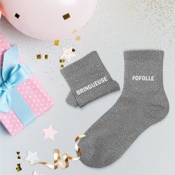 Chaussettes à paillettes duo Bringueuse & fofolle