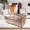 Trousse de toilette metal rose dore