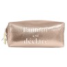 Trousse de toilette metal rose dore