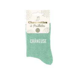 chaussette paillette crâneuse