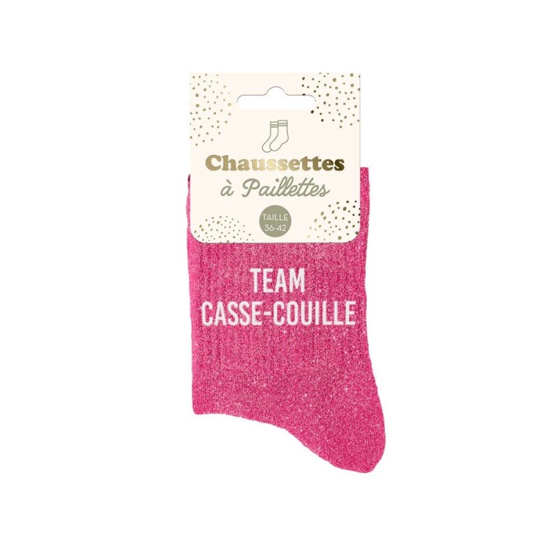 chaussette paillette team casse couille