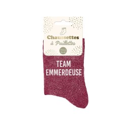 chaussette paillette team emmerdeuse