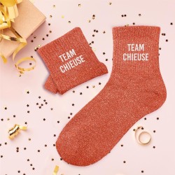 Chaussettes à paillettes Team Chieuse taille unique 36 - 42