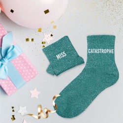 Chaussettes à paillettes duo Miss catsatrophe