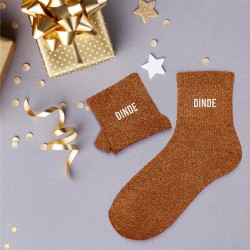 Chaussettes à paillettes Dinde taille unique 36 - 42