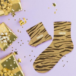 Chaussettes à paillettes Tigresse taille unique 36 - 42