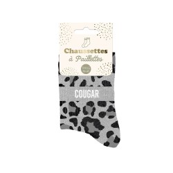 Chaussette paillette cougar
