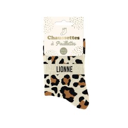 Chaussette paillette lionne