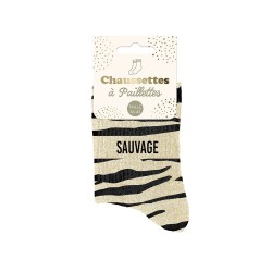 chaussette paillette sauvage