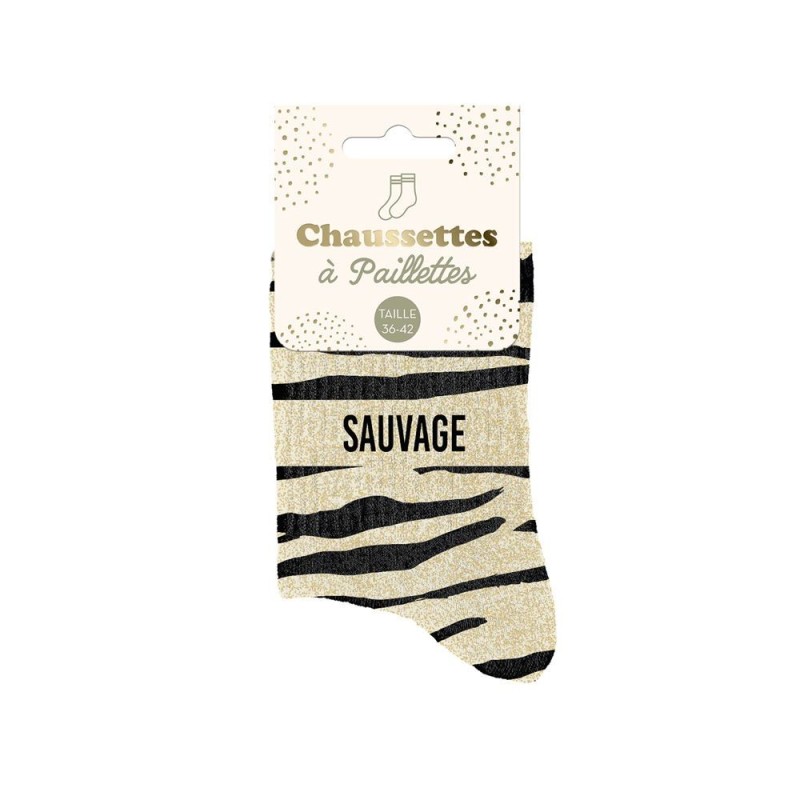 chaussette paillette sauvage