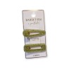 Barrettes à paillettes vertes