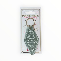 Porte-clés à paillettes "Club des princesses"