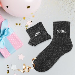 Chaussettes à paillettes duo Anti Social