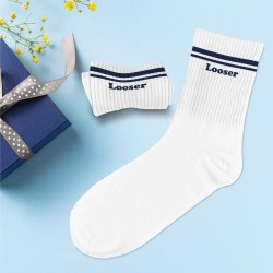 Chaussettes blanches pour homme LOOSER