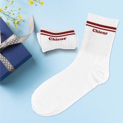 Chaussettes blanches pour homme CHIEUR