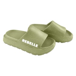 Claquettes à paillettes rebelle