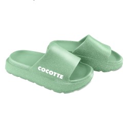 Claquettes à paillettes cocotte