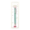 Stylo turquoise paillette râleuse