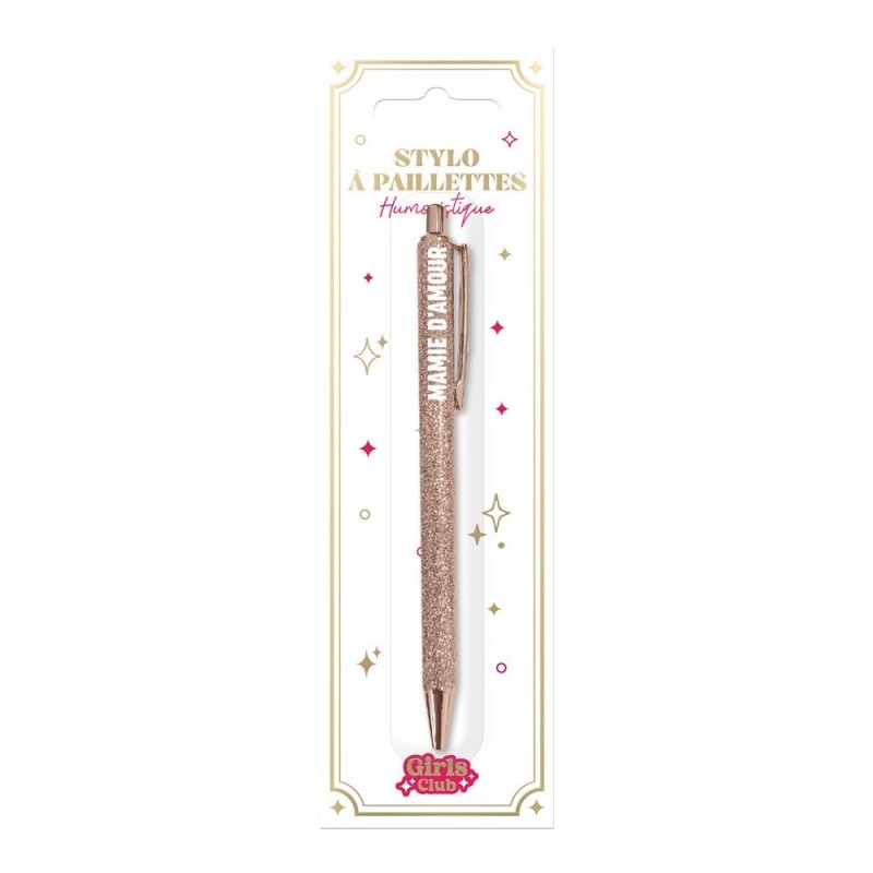 stylo peillette rose doré mamie d'amour stylo peillette rose doré mamie d'amour