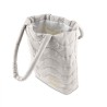 Sac matelassé brodé gris "amore amore"