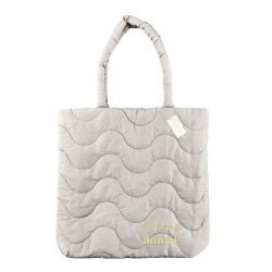 Sac matalassé brodé gris "amore amore"