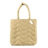 Sac matelassé brodé beige "petit bazar"