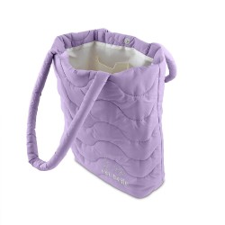 Sac matelassé brodé lila "la vie est belle"