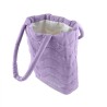 Sac matelassé brodé lila "la vie est belle"