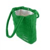 Sac matelassé brodé vert "vague d'amour"
