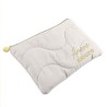 Pochette matelassée brodée gris “amore amore”