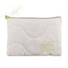 Pochette matelassée brodée gris “amore amore”