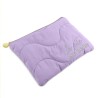 Pochette matelassée brodée lila “la vie est belle”