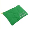 Pochette matelassée brodée vert “vague d'amour”
