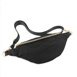 Sac banane matelassé noir