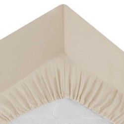 Drap housse couleur lin 160x200cm