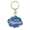 Porte-clés métallique bleu Miss Rêveuse