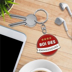 Porte-clés métallique Roi des Emmerdeurs