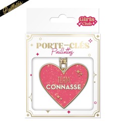 Porte-clés métallique Team Connasse