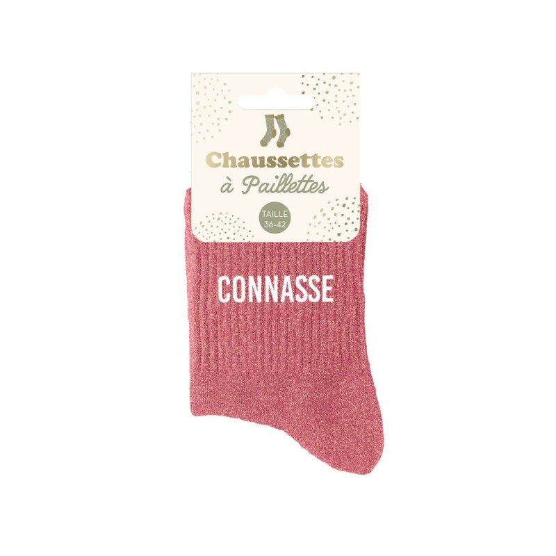 Chaussettes à paillettes Connasse