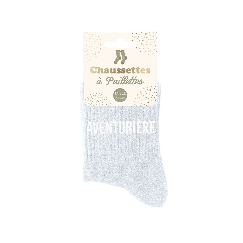 Chaussettes à paillettes Aventurière taille unique 36 - 42