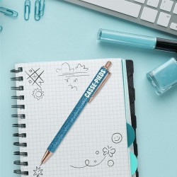 Stylo à paillettes bleu Casse-Pieds