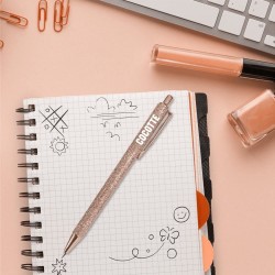 Stylo à paillettes rose gold Cocotte