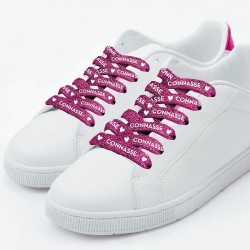 Lacets à paillettes message Connasse