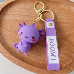 Porte-clés Axolotl Kawaii Violet