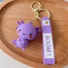Porte-clés Axolotl Kawaii Violet